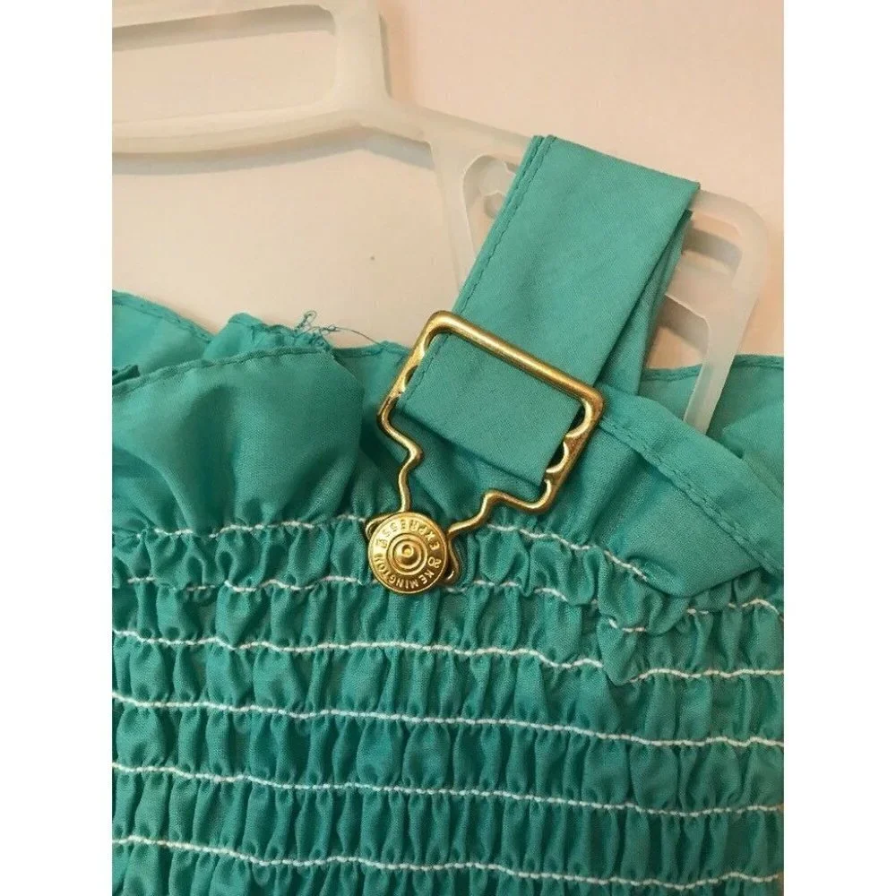 Vintage Fruit Of The Loom One Size Children's Overall Elastic Top NWT Teal Green